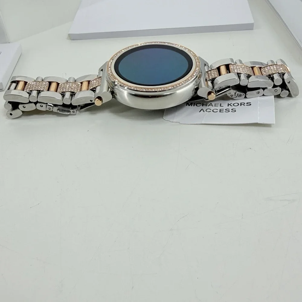 Michael Kors Access Sofie Pav Two-Tone Smartwatch Silver MKT5040 BATTERY ISSUE